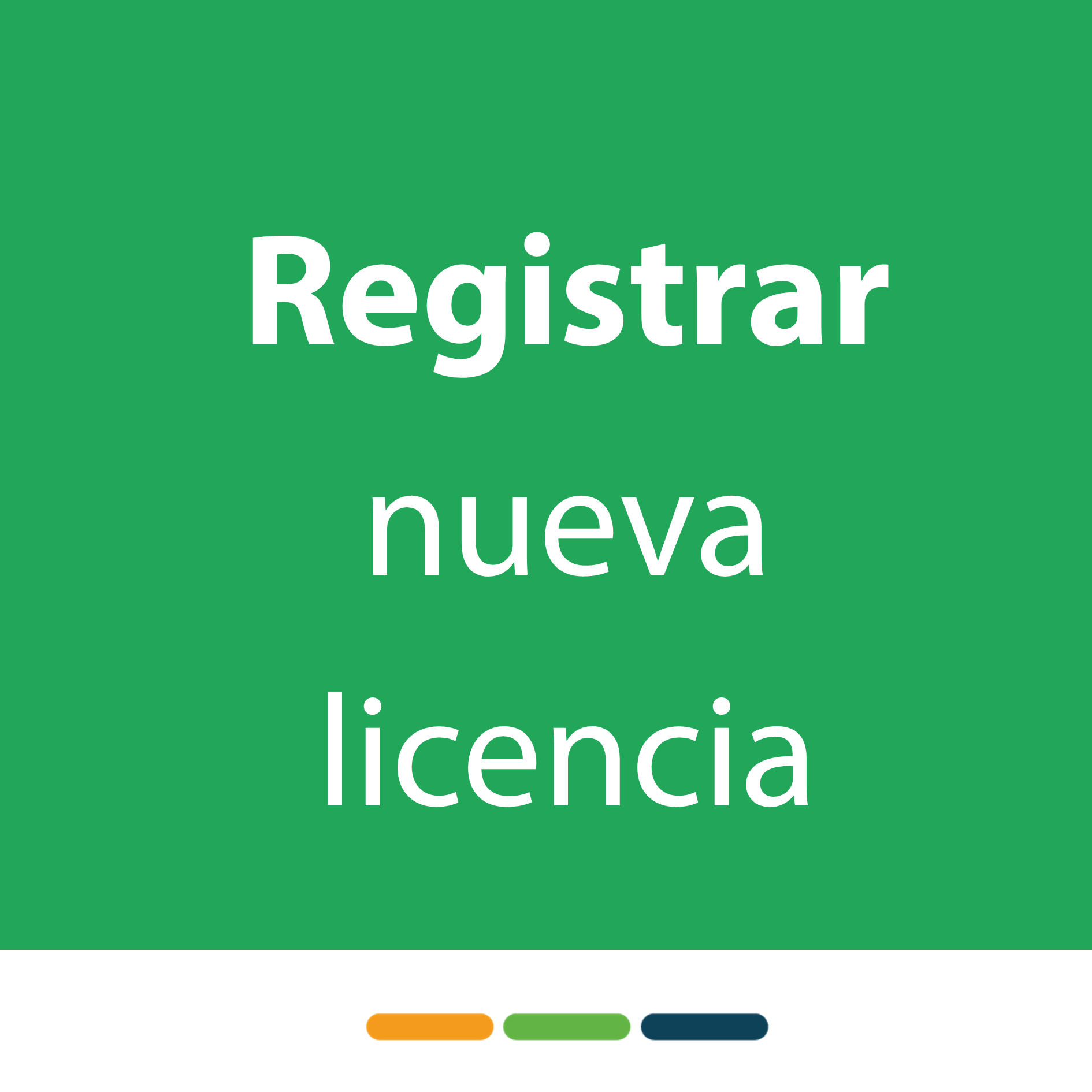 Registar nueva licencia